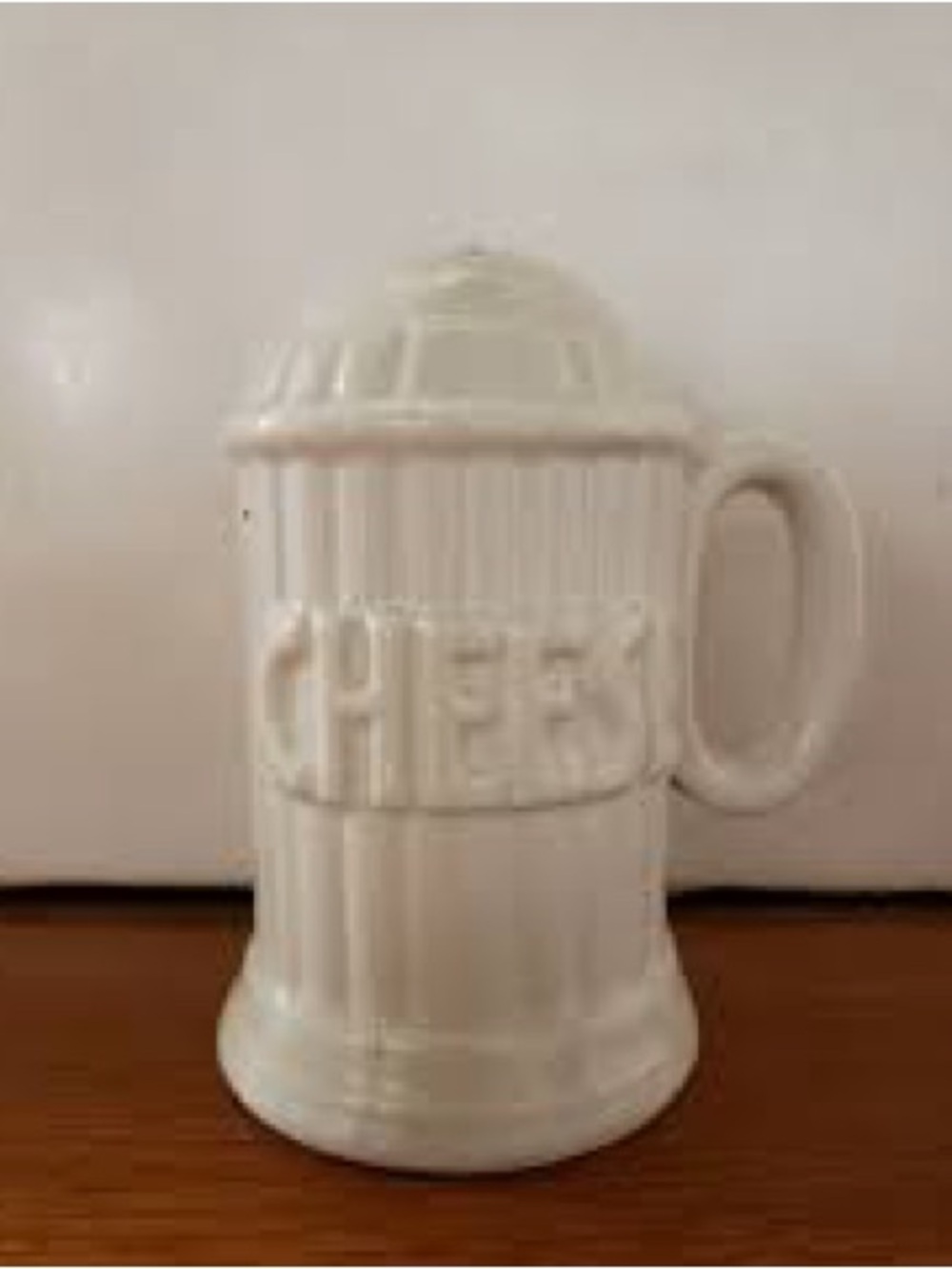 🧀 Vintage White Ceramic CHEESE Shaker with Handle | Parmesan Cheese Dispenser